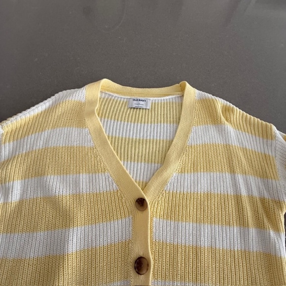 NWT Striped Lightweight Shaker-Stitch Cardigan Knit Button Sweater Sz Large NEW - Picture 5 of 7